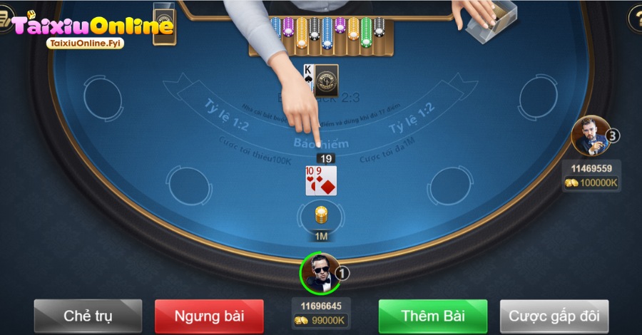 Trong giai đoạn 1 của Blackjack nhà cái sẽ tiến hành chia đều các lá bài